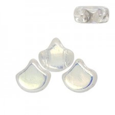 Ginko Leaf Beads 7.5x7.5mm Crystal ab